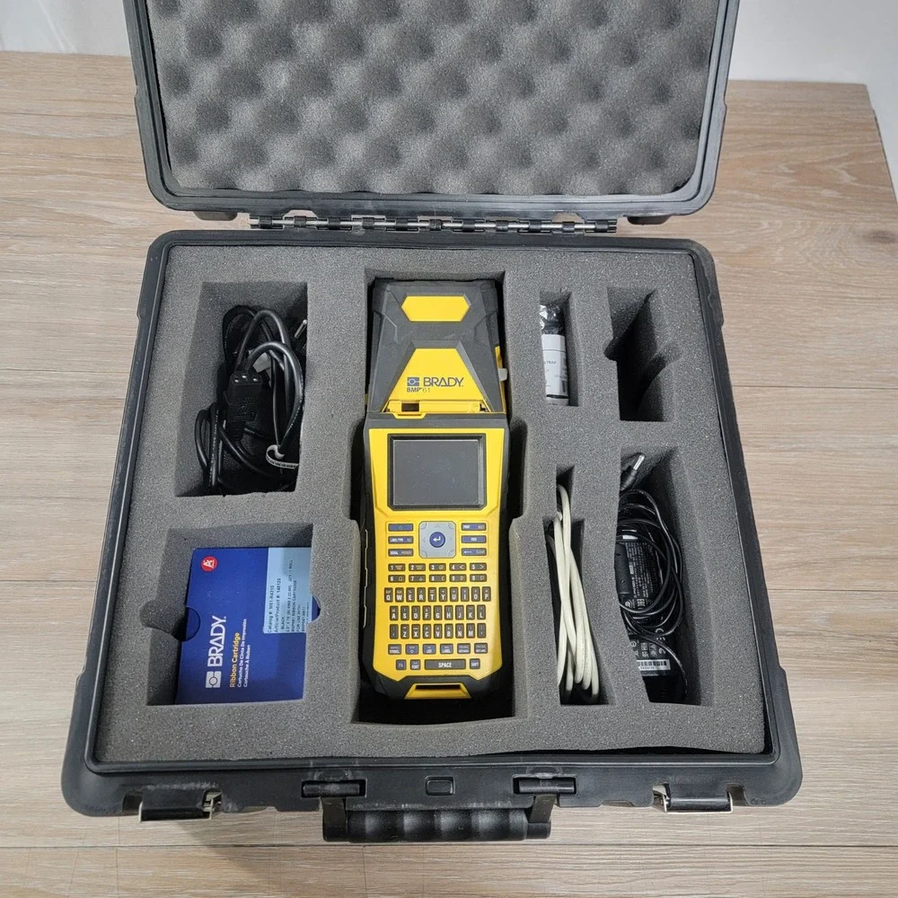 Brady BMP61 Handheld Label Printer Wi-Fi USB Thermal Transfer with Hard Case